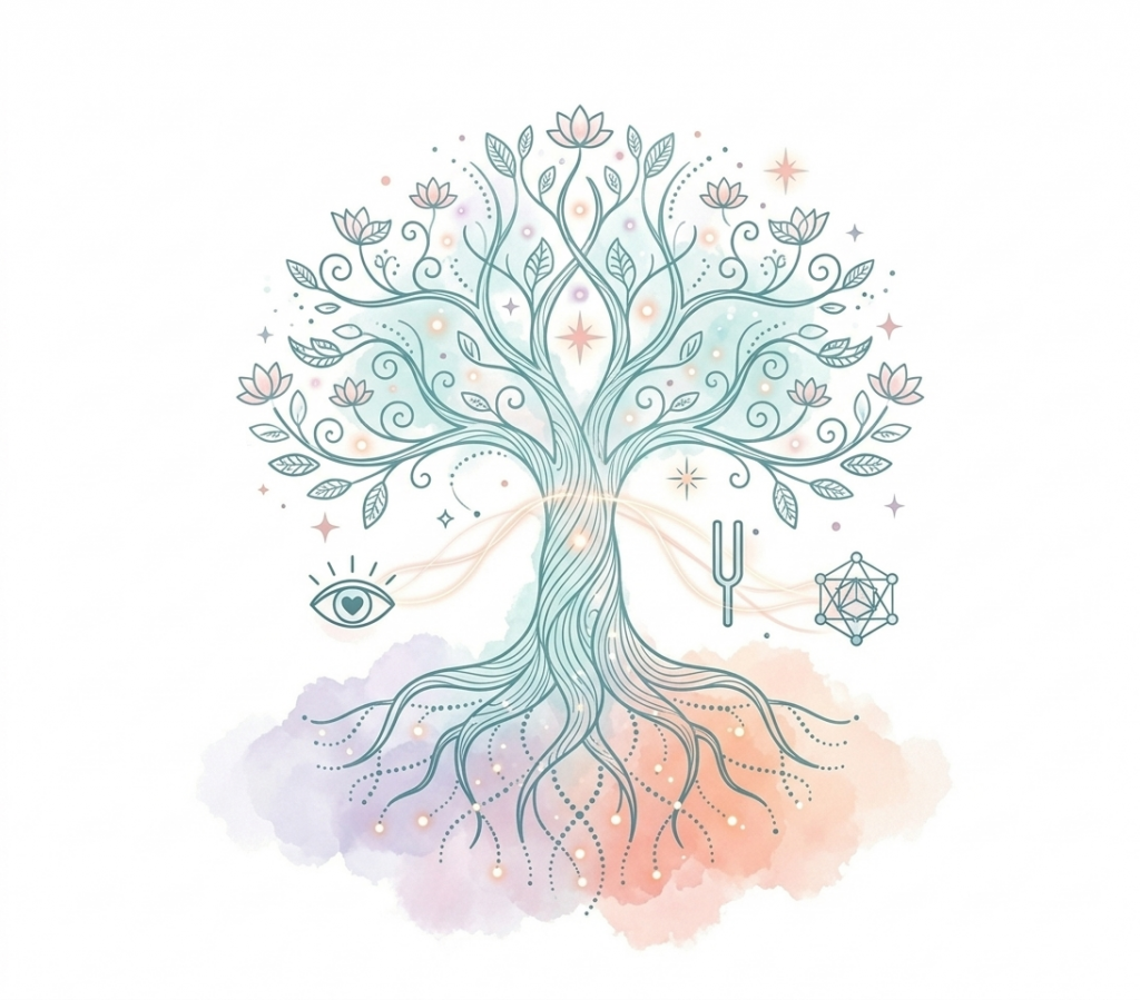 Metáfora visual con un árbol de conexión interior y raíces profundas para representar a las Personas con Alta Sensibilidad (PAS) en AFC Torrejón.